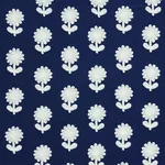 Schumacher 73483 Paley Embroidery Blue fabric swatch