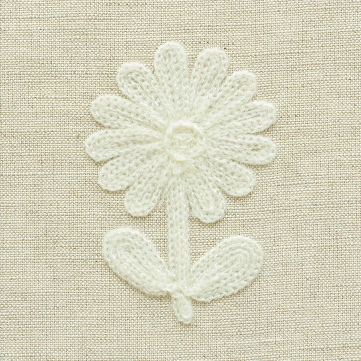 Schumacher 73482 Paley Embroidery Natural fabric swatch