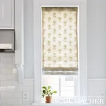 Schumacher 73482 Paley Embroidery Natural fabric swatch