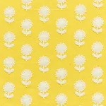 Schumacher 73480 Paley Embroidery Yellow fabric swatch