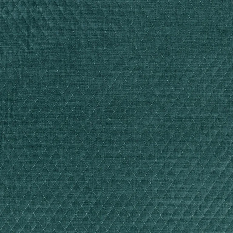 Schumacher 66924 Paley Quilted Velvet Peacock fabric swatch