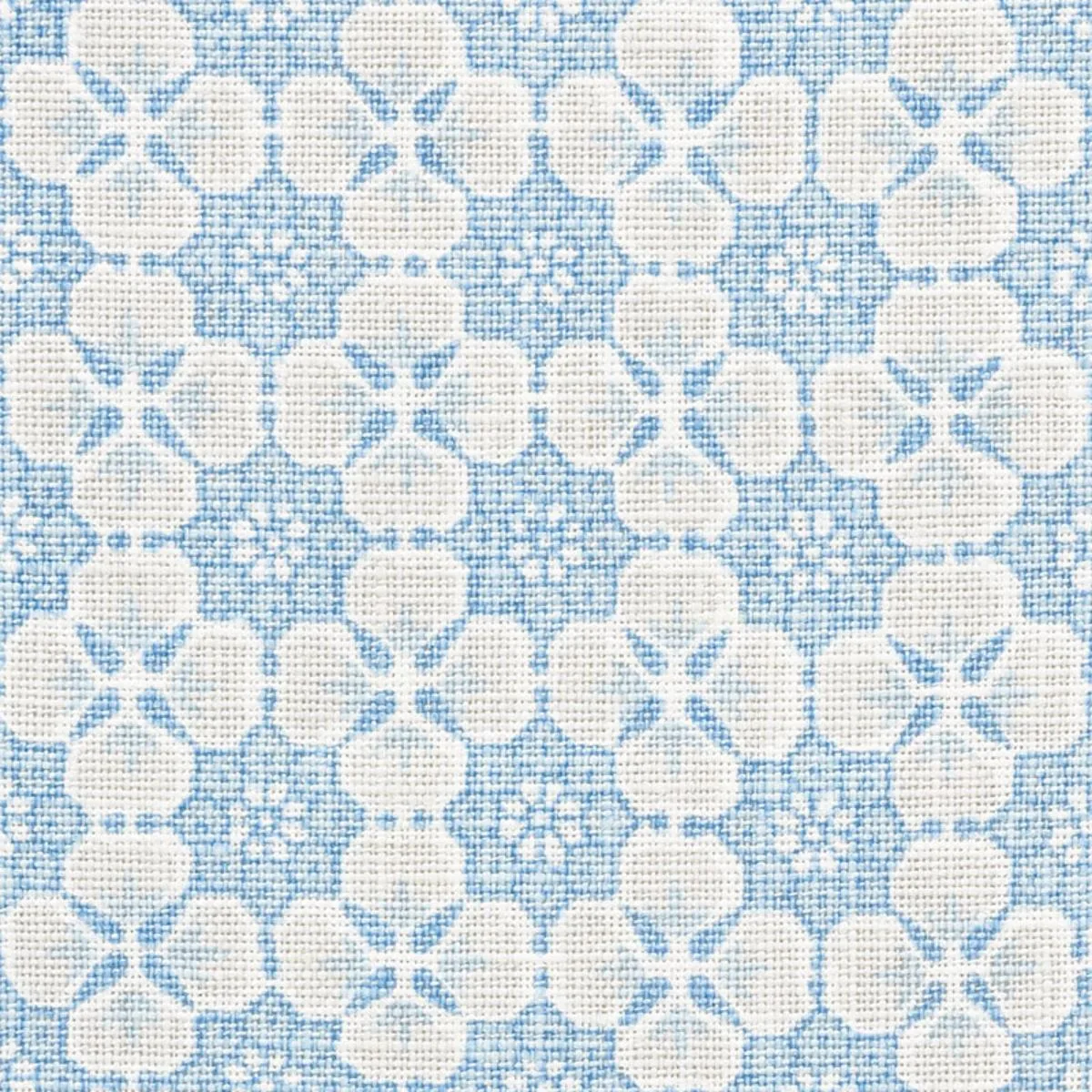 Schumacher 177601 Palisades Floret China Blue fabric swatch