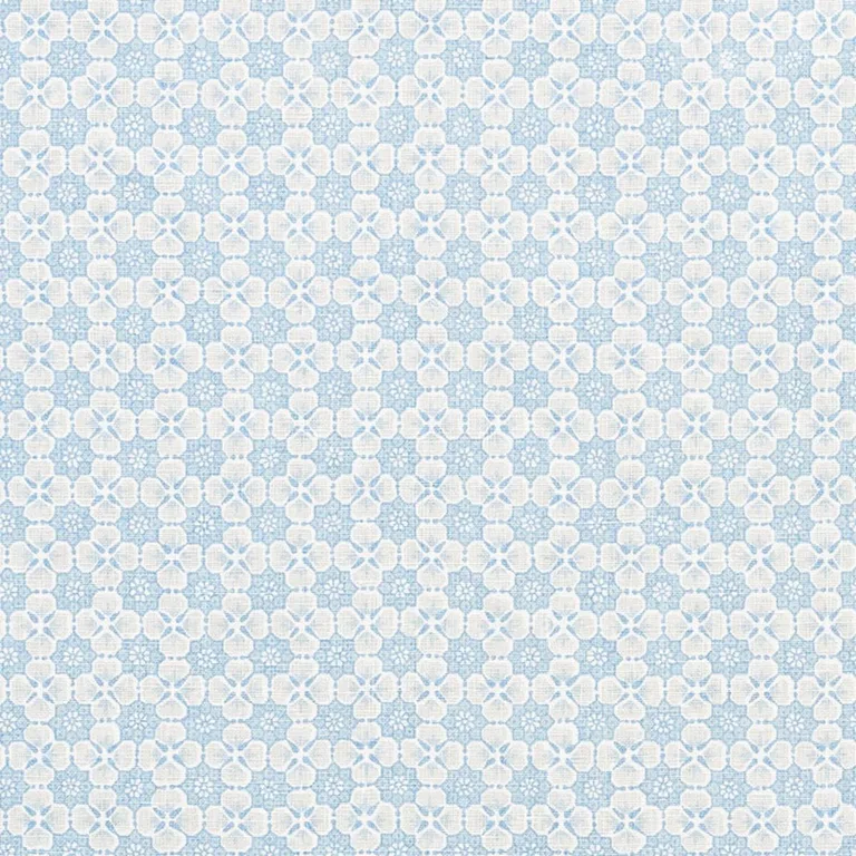 Schumacher 177601 Palisades Floret China Blue fabric swatch