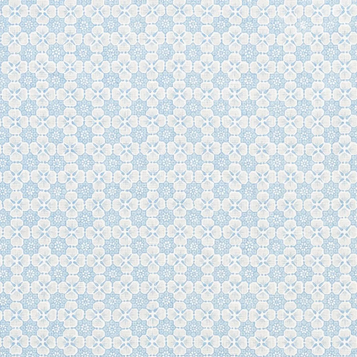 Schumacher 177601 Palisades Floret China Blue fabric swatch