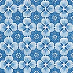 Schumacher 177600 Palisades Floret Indigo fabric swatch