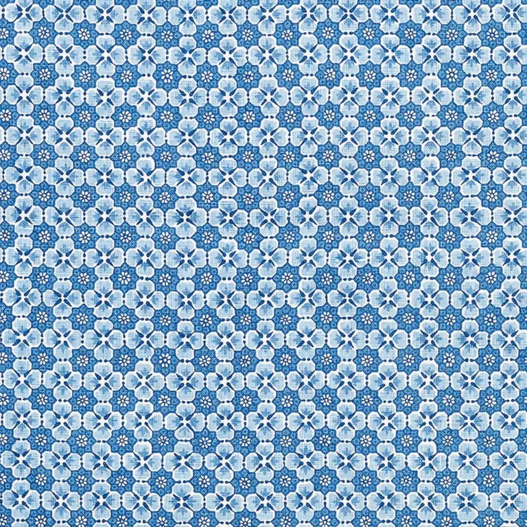 Schumacher 177600 Palisades Floret Indigo fabric swatch