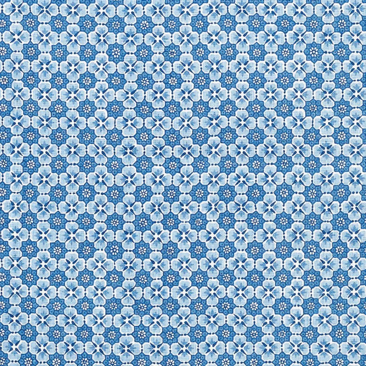 Schumacher 177600 Palisades Floret Indigo fabric swatch