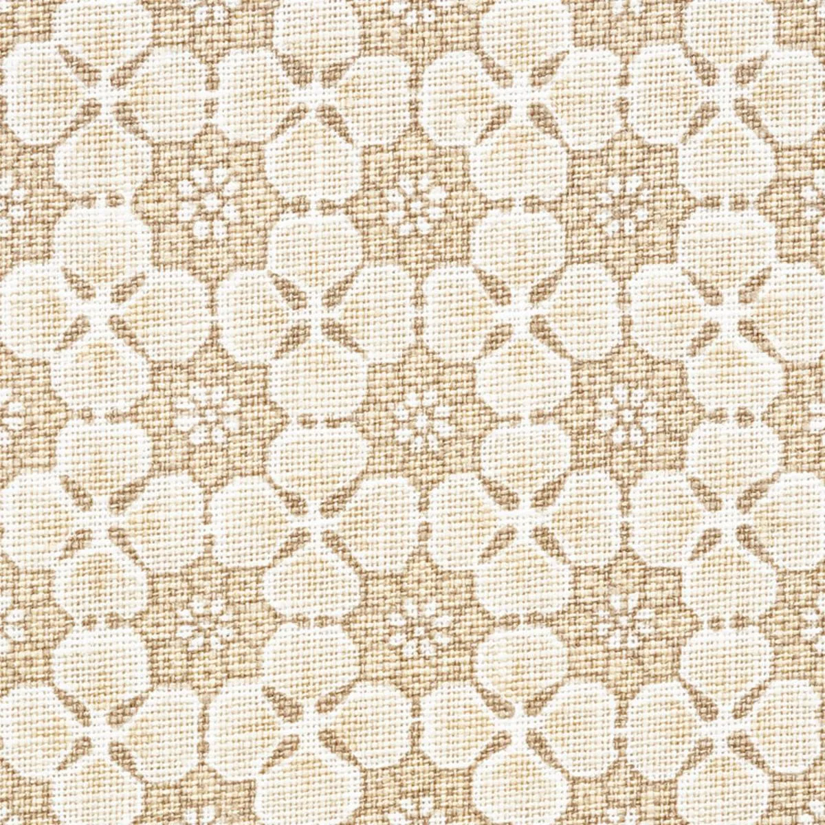 Schumacher 177603 Palisades Floret Neutral fabric swatch