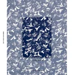Schumacher 181070 Palisades Palm Indoor/Outdoor Indigo fabric swatch