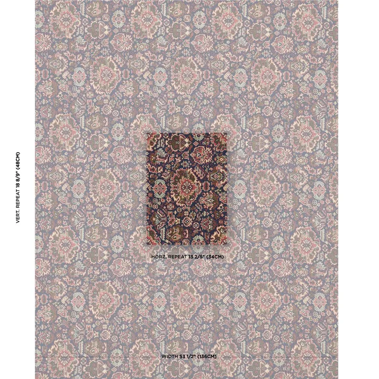 Schumacher 80621 Pallay éPinglé Multi fabric swatch