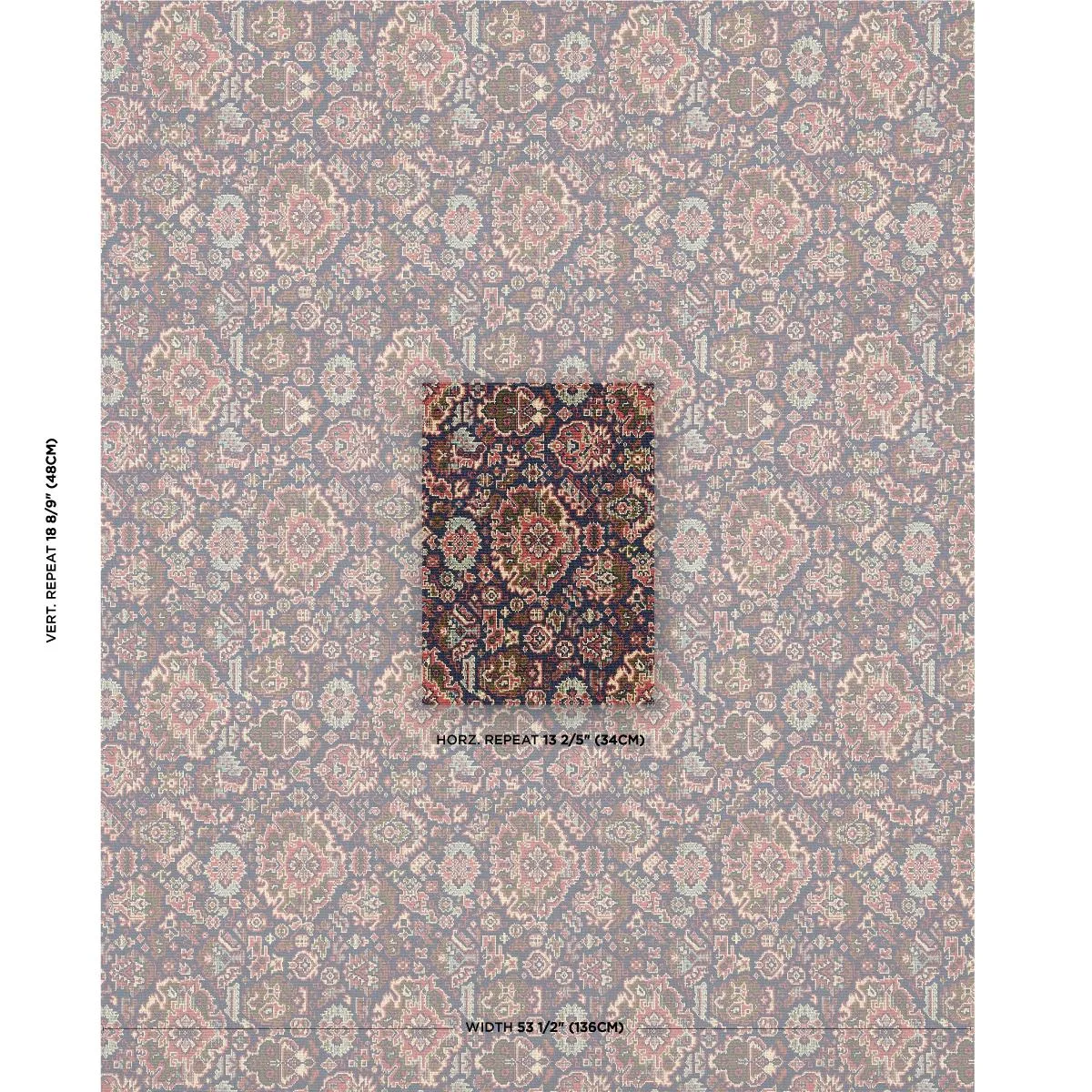 Schumacher 80621 Pallay éPinglé Multi fabric swatch