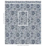 Schumacher 80622 Pallay éPinglé Porcelain On Ivory fabric swatch