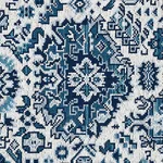 Schumacher 80622 Pallay éPinglé Porcelain On Ivory fabric swatch