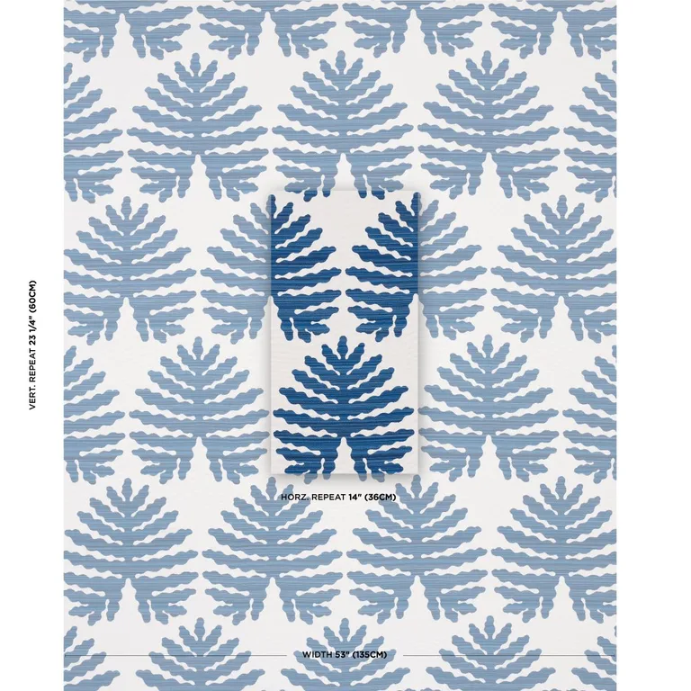 Schumacher 79180 Palma Sola Indoor/Outdoor Navy fabric swatch