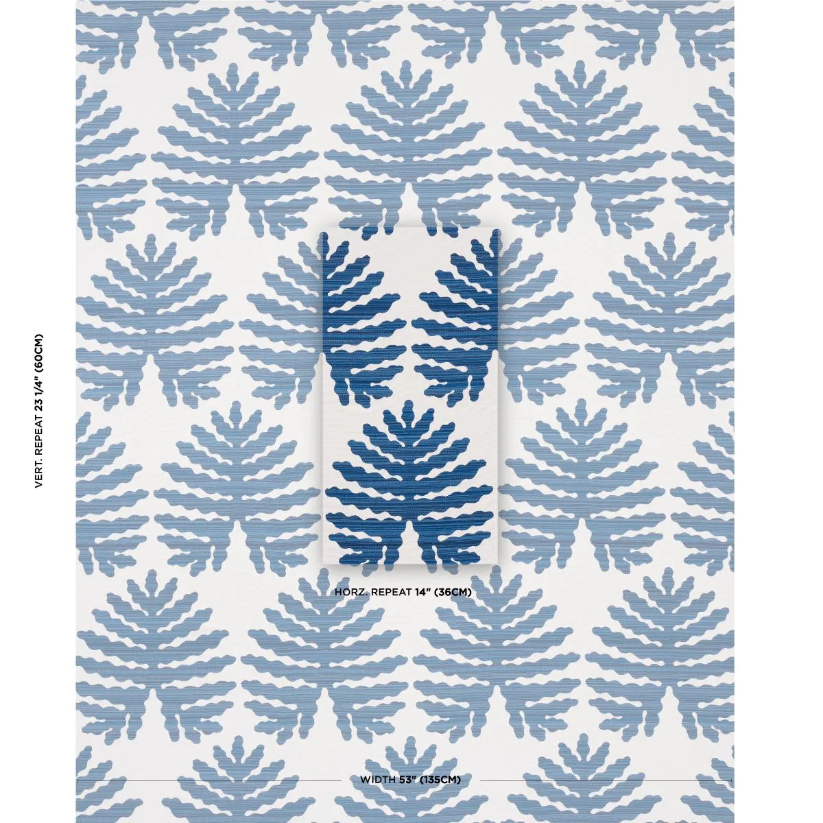 Schumacher 79180 Palma Sola Indoor/Outdoor Navy fabric swatch