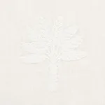 Schumacher 75302 Palmetto Beach Embroidery Ivory fabric swatch
