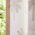 Schumacher 75302 Palmetto Beach Embroidery Ivory fabric swatch