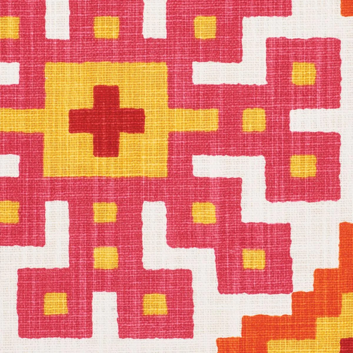 Schumacher 177453 Palmetto Print Tropical fabric swatch