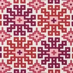 Schumacher 177452 Palmetto Print Valentine fabric swatch