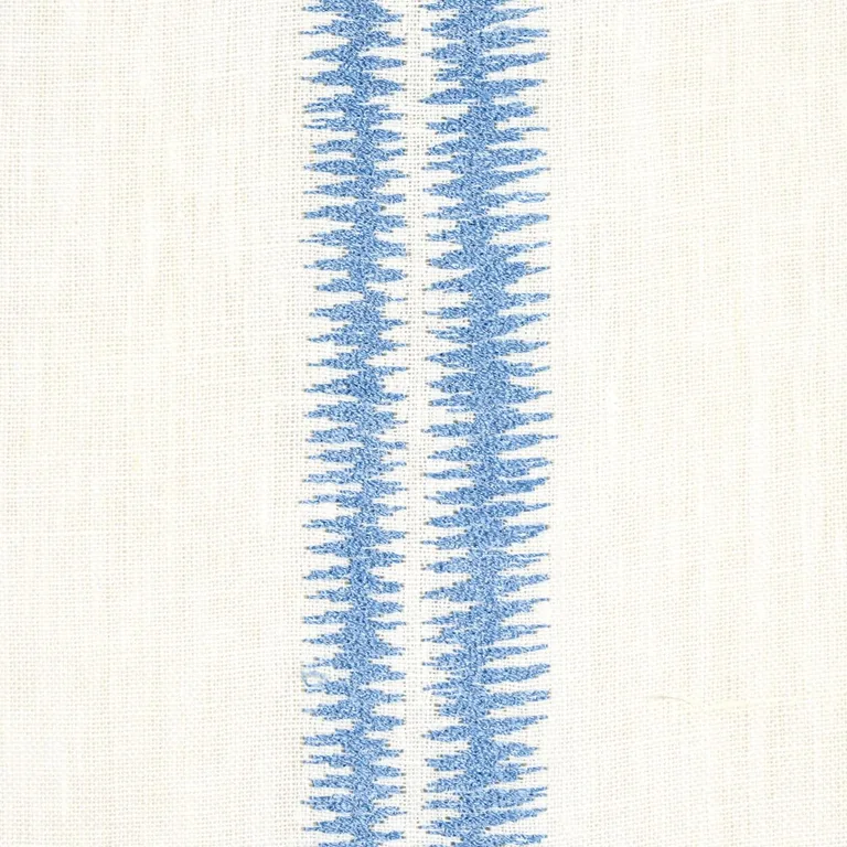 Schumacher 68795 Paloma Embroidery Chambray fabric swatch