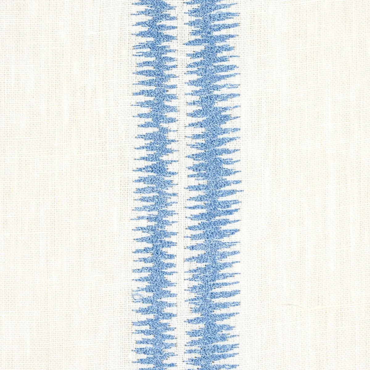 Schumacher 68795 Paloma Embroidery Chambray fabric swatch