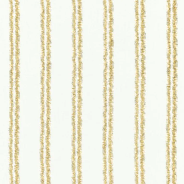Schumacher 68792 Paloma Embroidery Gilt fabric swatch