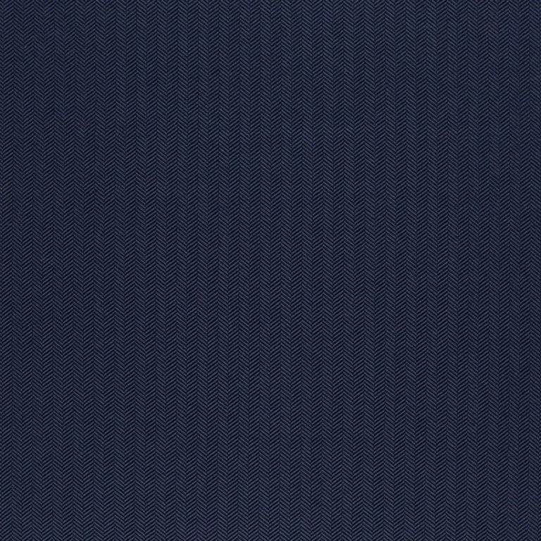 Schumacher 65940 Paloma Herringbone Navy fabric swatch
