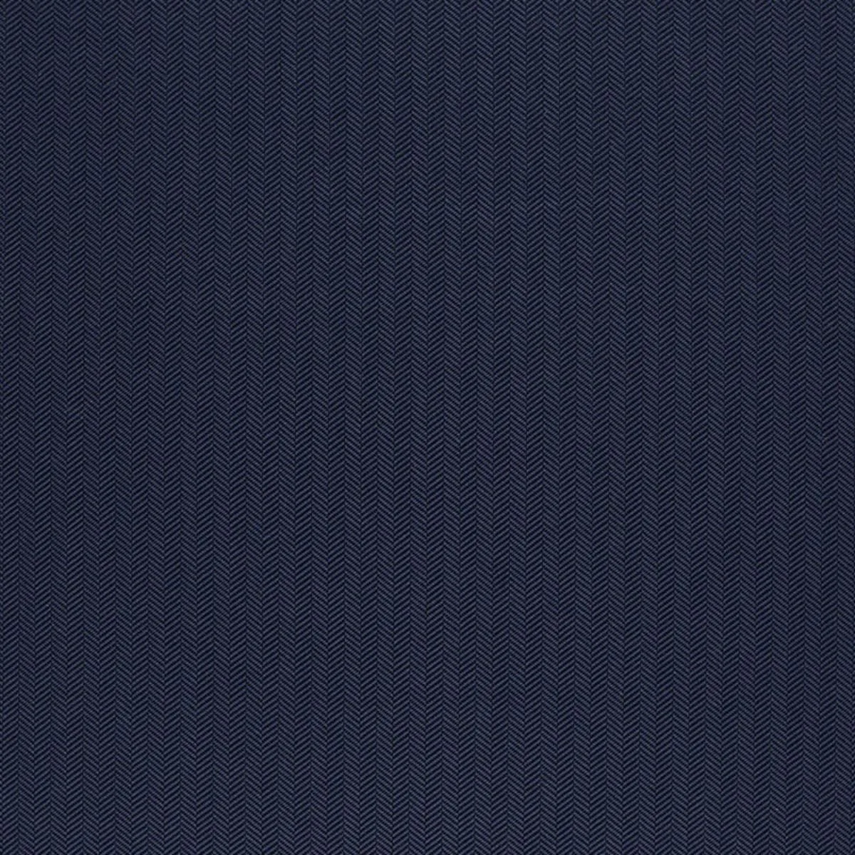 Schumacher 65940 Paloma Herringbone Navy fabric swatch