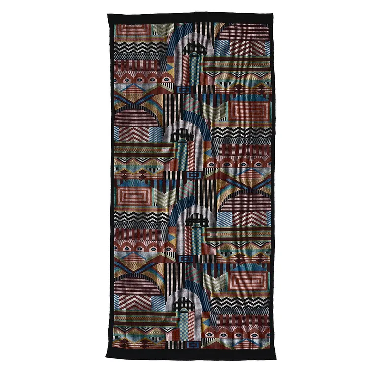 Schumacher 79290 Palomar Hand Woven Brocade Multi fabric swatch