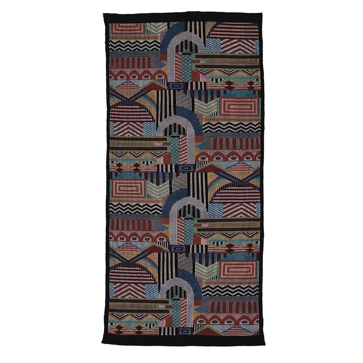 Schumacher 79290 Palomar Hand Woven Brocade Multi fabric swatch