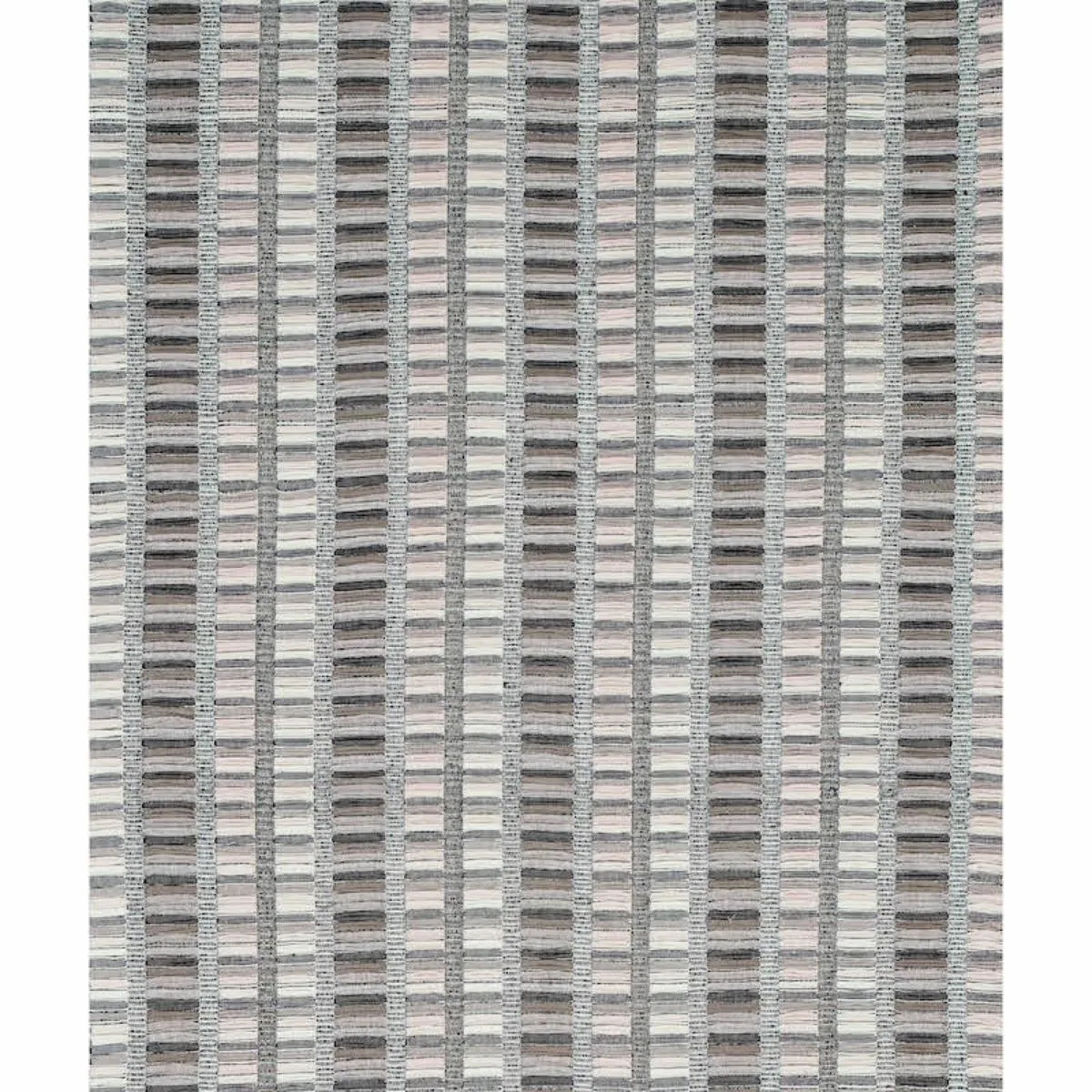 Schumacher 78820 Palopo Hand Woven Stripe Black fabric swatch