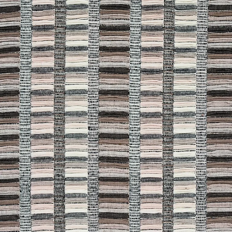 Schumacher 78820 Palopo Hand Woven Stripe Black fabric swatch