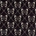 Schumacher 72960 Papillon Velvet Onyx fabric swatch
