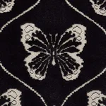 Schumacher 72960 Papillon Velvet Onyx fabric swatch
