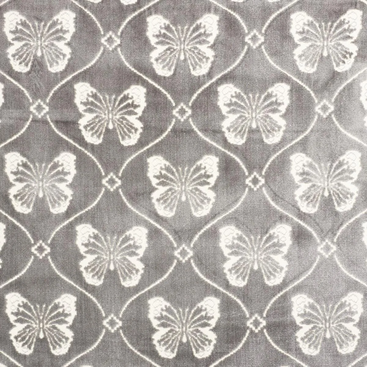 Schumacher 72961 Papillon Velvet Pewter fabric swatch