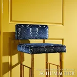 Schumacher 72962 Papillon Velvet Sapphire fabric swatch