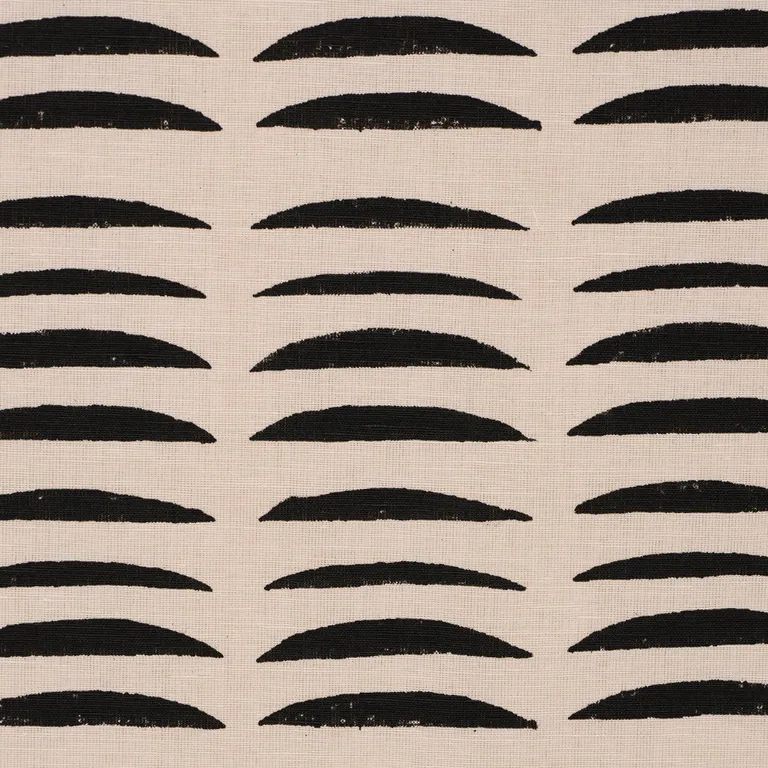 Schumacher 182471 Parable Hand Block Charcoal fabric swatch