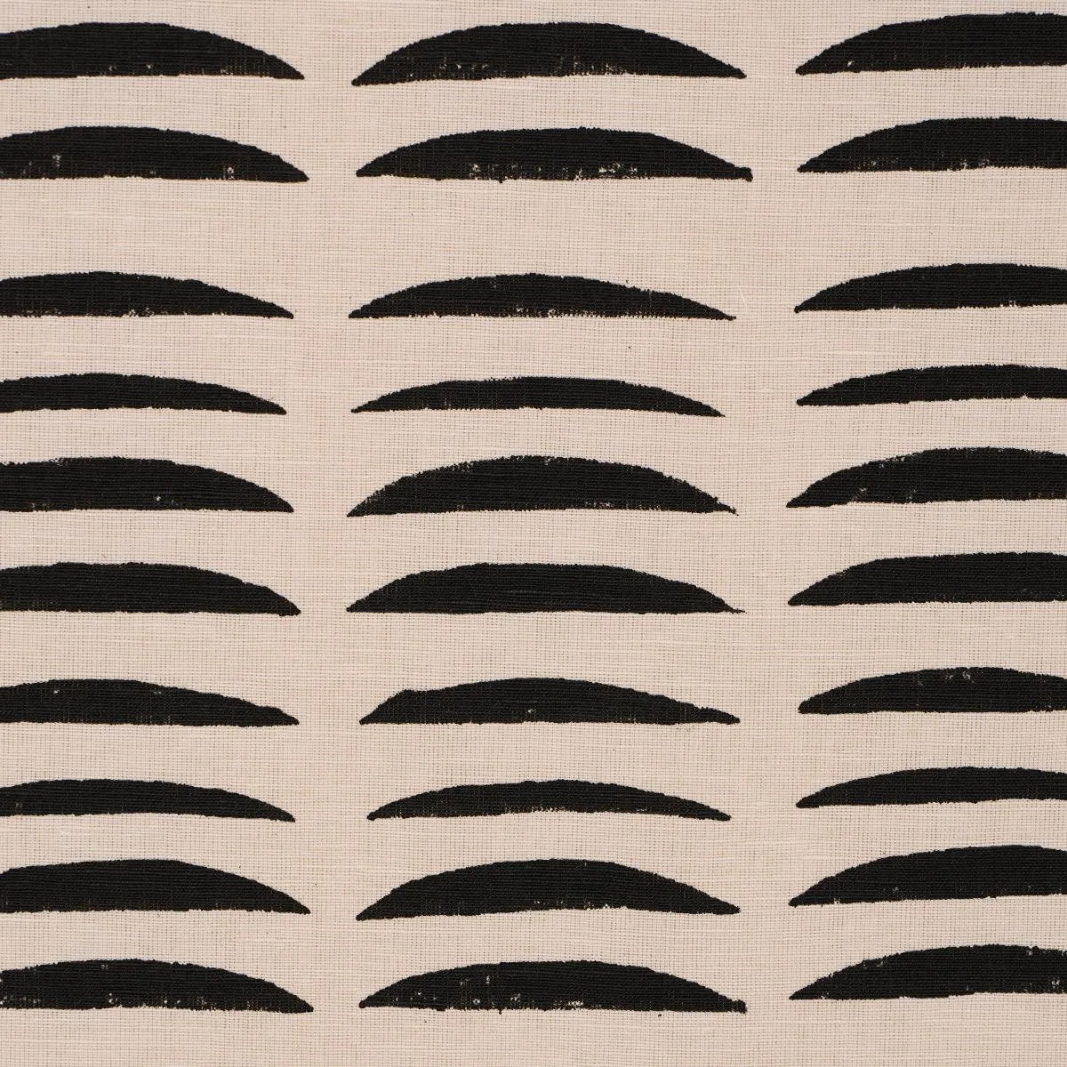 Schumacher 182471 Parable Hand Block Charcoal fabric swatch