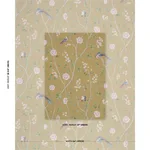 Schumacher 183032 Paradise Birds Gold fabric swatch