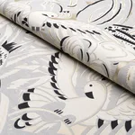 Schumacher 83181 Parrots Moderne Dove fabric swatch