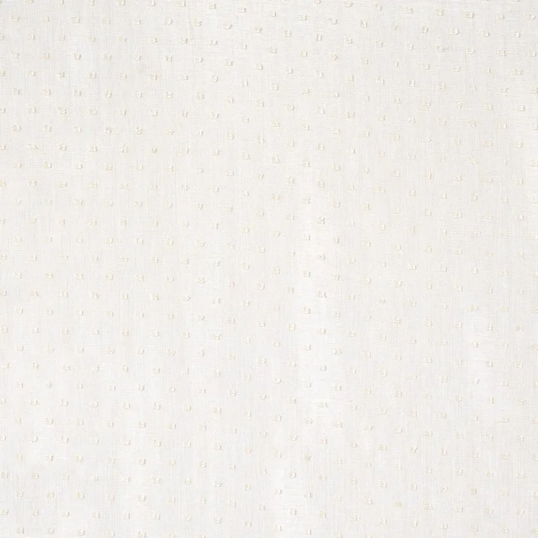 Schumacher 16441 Parseme Embroidered Sheer Antique Ecru fabric swatch