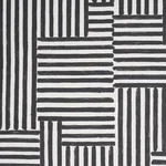 Schumacher 183170 Parson's Stripe Hand Print Carbon fabric swatch
