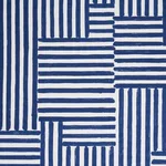 Schumacher 183171 Parson's Stripe Hand Print Navy fabric swatch
