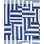 Schumacher 183171 Parson's Stripe Hand Print Navy fabric swatch