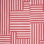 Schumacher 183172 Parson's Stripe Hand Print Red fabric swatch
