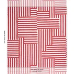 Schumacher 183172 Parson's Stripe Hand Print Red fabric swatch