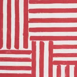 Schumacher 183172 Parson's Stripe Hand Print Red fabric swatch