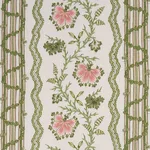 Schumacher 182711 Parvati Floral Stripe Petal fabric swatch