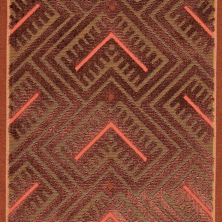 Schumacher 80652 Parvin Velvet Copper fabric swatch