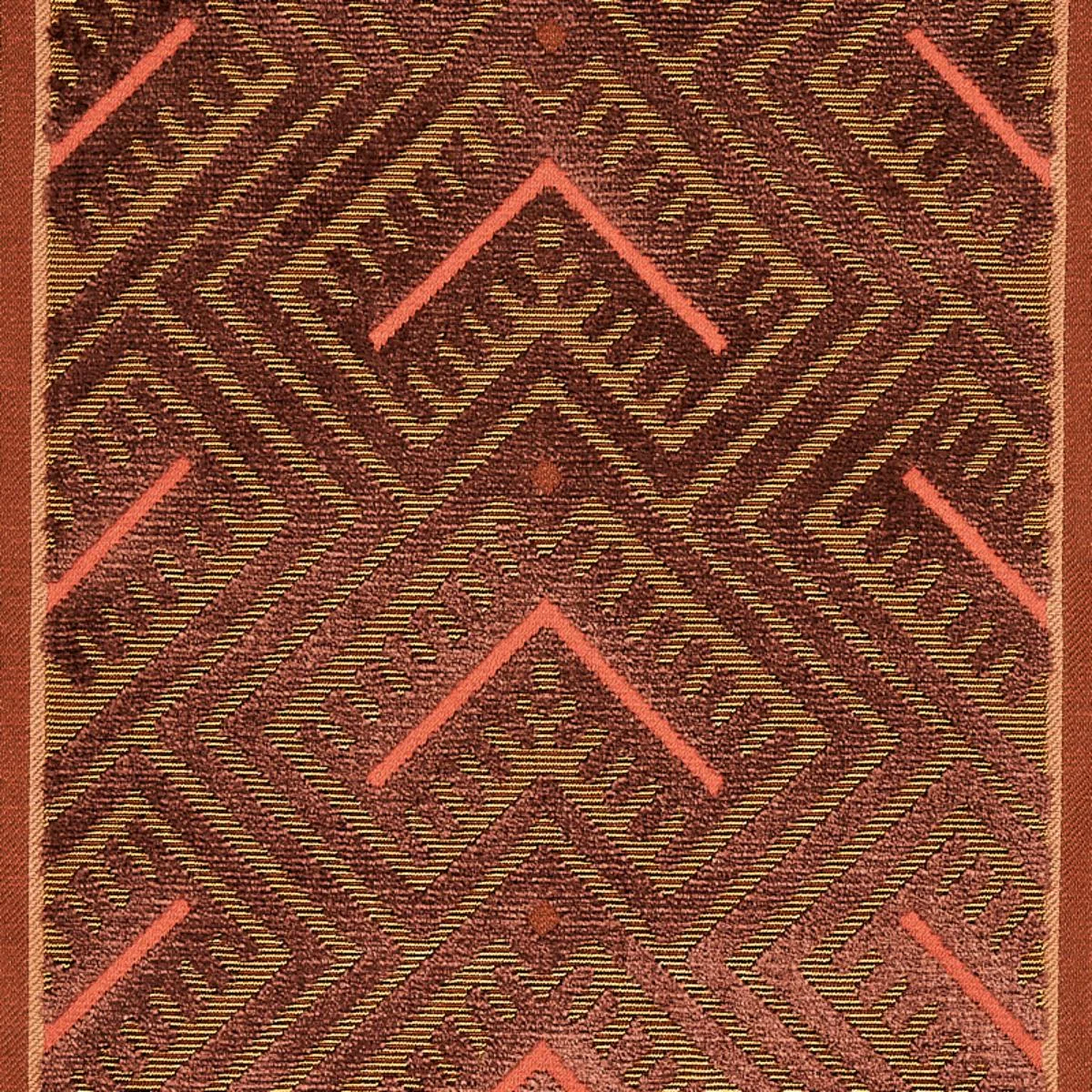 Schumacher 80652 Parvin Velvet Copper fabric swatch